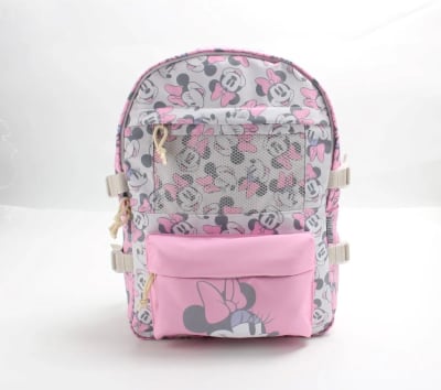 MOCHILA ESCOLAR MINNIE MOUSE URBANA JUVENIL COLOR UNICO DISEÑO DE LA TELA LISO1