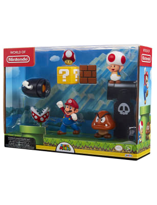 NINTENDO 2 5IN 5 FIGURE MARIO ACORN PLAINS DIORAMA SET1