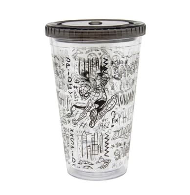 SPIDERMAN VASO DOBLE PARED CON BOMBILLA 450 ML1