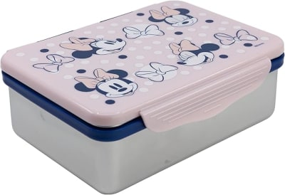 SANDWICHERA RECTANGULAR ACERO INOXIDABLE MINNIE MOUSE AWESOME FACES1