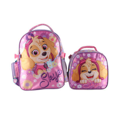 SET SATIN MOCHILA CON LONCHERA MINNIEPAW PATROL GIRL 14''1
