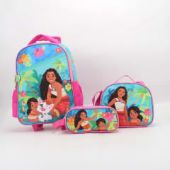 MOANA SET MOCHILA CON RUEDAS, LONCHERA Y ESTUCHE