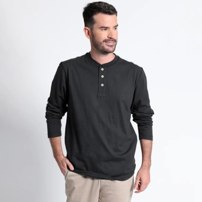 KOTTING-POLERA M/L  JERSEY BOTONES 009 NEGRO1