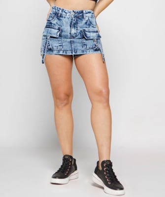 BEST WEST V25-JEANS SHORT FALDA BEGONIA TIRO ALTO 1424 AZUL1