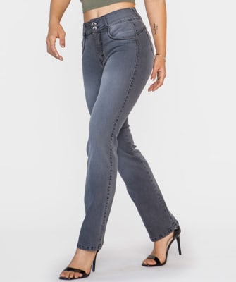 BEST WEST V25- JEANS MUJER RECTO MIA TIRO ALTO 1395 GRIS1