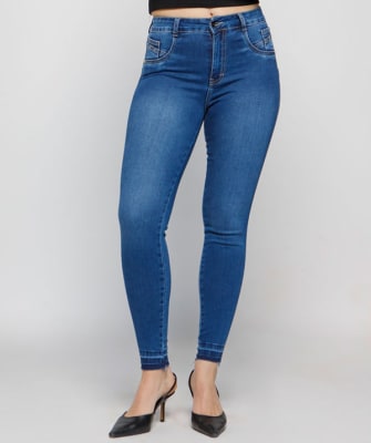 BEST WEST V25- JEANS MUJER TOBILLERO OSAKA TIRO ALTO 1381 AZUL1