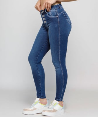 BEST WEST V25- JEANS MUJER TOBILLERO PARANA TIRO ALTO 1422 AZUL1