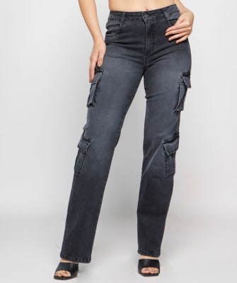 BEST WEST V25- JEANS CARGO RECTO PRINCE BLACK TIRO ALTO 1427 NEGRO1