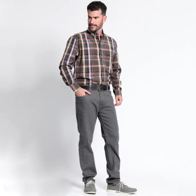 Jeans Slim Fit Spandex Kti320101n Gris Medio1