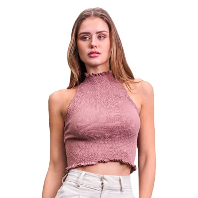 BAZIANI-CROP TOP MUJER 1200 TAUPE1