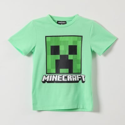 TBC V25-POLERA M/C NIÑO MESA MINECRAFT 314011413 VERDE1