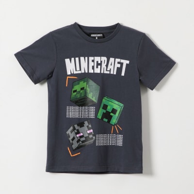 TBC V25-POLERAS M/C NIÑO CREPERS MINECRAF 314011412 ACERO1