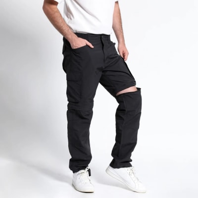 KOTTING-PANTALON DESMONTABLE OUTDOOR REGULAR KTI320200E NEGRO1