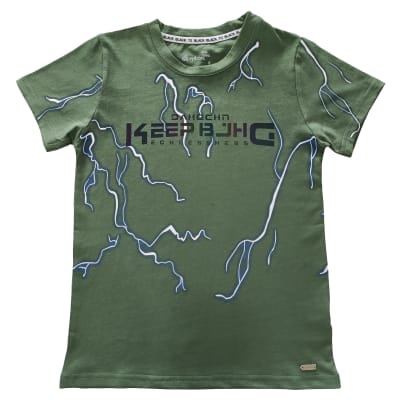 POLERA NIÑO M/C KEEP V23H20366G VERDE1