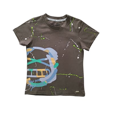 POLERA NIÑO M/C EMOJI 2 V23H20369G GRIS1