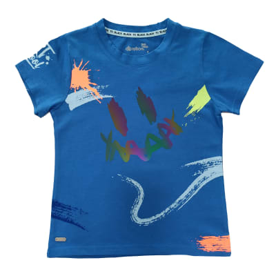 POLERA NIÑO M/C EMOJI 1 V23H20376 AZULINO1