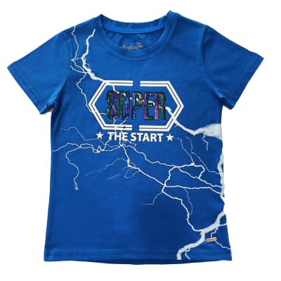 POLERA NIÑO M/C SUPER V23H20377G AZULINO1