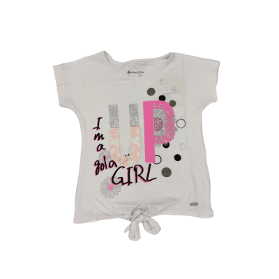 POLERA NIÑA M/C UP V23M20509 BLANCO