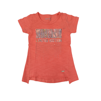 POLERA NIÑA M/C LIMITED V23M20511 CORAL1