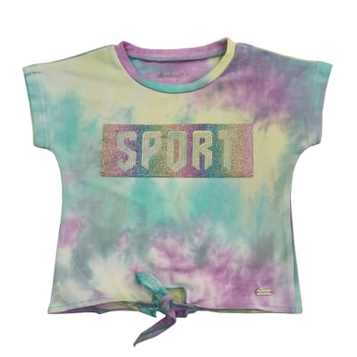 POLERA NIÑA M/C AMARRAS V23M20514 TURQUESA1