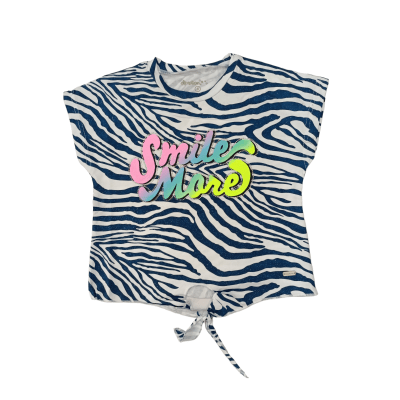 POLERA NIÑA M/C ANIMAL PRINT V23M20516G AZUL1