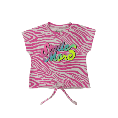 POLERA NIÑA M/C ANIMAL PRINT V23M20516 FUCSIA1