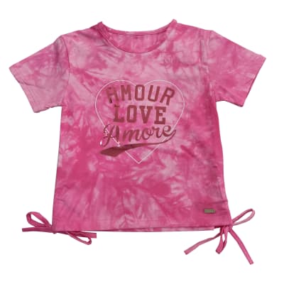 POLERA NIÑA M/C TIE DYE AMOUR V23M20517 ROSADO2