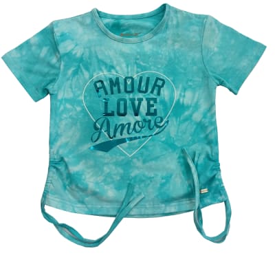 POLERA NIÑA M/C TIE DYE AMOUR V23M20517G TURQUESA1