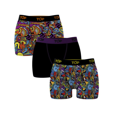 TOP-BOXER DE HOMBRE PACK 3 LATINO URBANO (208P3NAV23) 208P3NAV23C3 VARIOS COLORES1