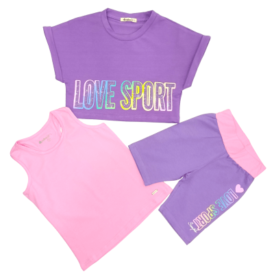 CONJ. DEPORTIVO 3P NIÑA LOVE SPORT V23M22226G LILA1