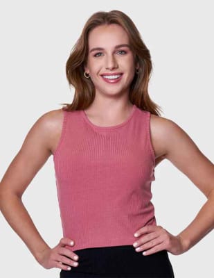 BAZIANI-CROP TOP ALGODÓN MUJER 30031 PALO ROSA1