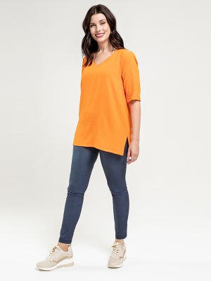 CHAFICA- BLUSON ESCOTE EN V 3028 NARANJO1