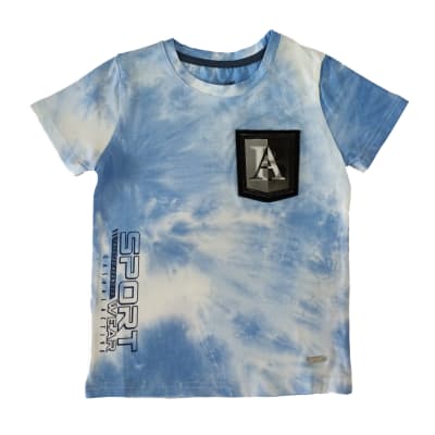 POLERA NIÑO M/C TIE DYE SPORT V23H20378G AZUL1