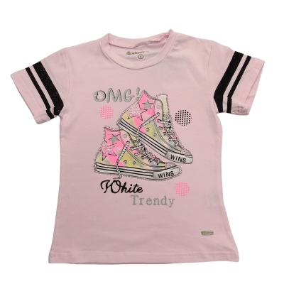 POLERA NIÑA M/C OMG V23M20598 ROSADO1