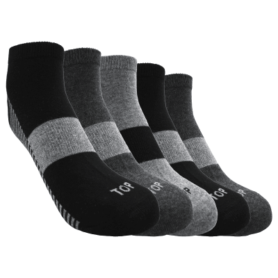 TOP V25-CALCETIN ALGODÓN HOMBRE PACK 5 600AP5 C5 NEGRO1
