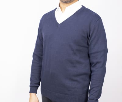 KOTTING- SWEATER CLASICO CUELLO V ALGODÓN KTLI062260 AZUL MARINO 0791