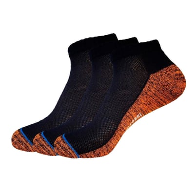 TOP I24-CALCETIN ALGODÓN-COBRE HOMBRE 605CP3 C2 NEGRO1