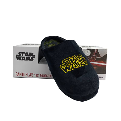 TBC-PANTUFLA HO STARWARS NEGRA LOGO-FULL PRINT 620703HIT1