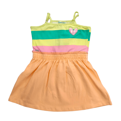 VESTIDO NIÑA S/M CORAZON V23M6580 CORAL1