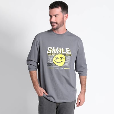 Polera Manga Larga Jersey Estampada Kti336697n Gris Oscuro2