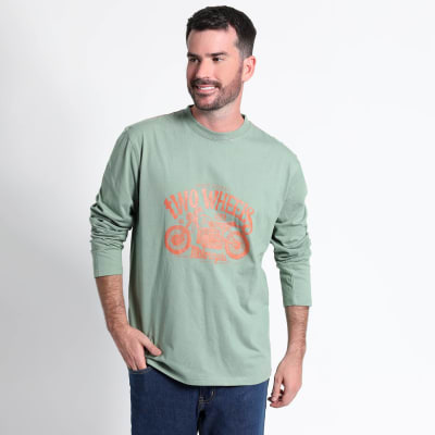 Polera Manga Larga Jersey Estampada Kti336697n Verde Medio2