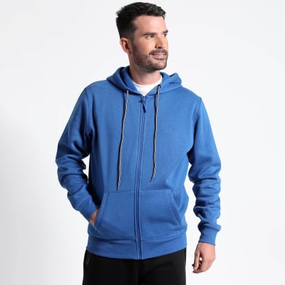 Polerón Full Zipper Canguro Cierre Completo Kti338700n Azul2