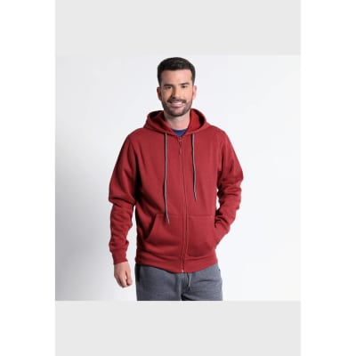 Polerón Full Zipper Canguro Cierre Completo Kti338700n Rojo Oscuro2