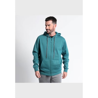 Polerón Full Zipper Canguro Cierre Completo Kti338700n Verde2