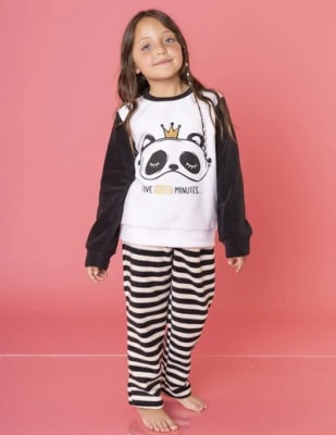 BAZIANI-PIJAMA MICROPOLAR ÑIÑA 7298 BEIGE1