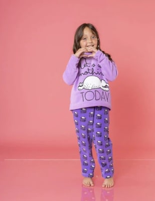 BAZIANI-PIJAMA MICROPOLAR NIÑA 7301 LILA1