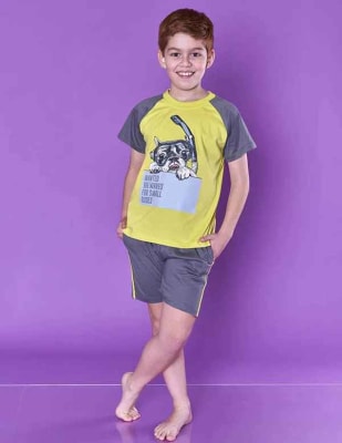 BAZIANI-PIJAMA NIÑO CORTO 7325 PISTACHO1