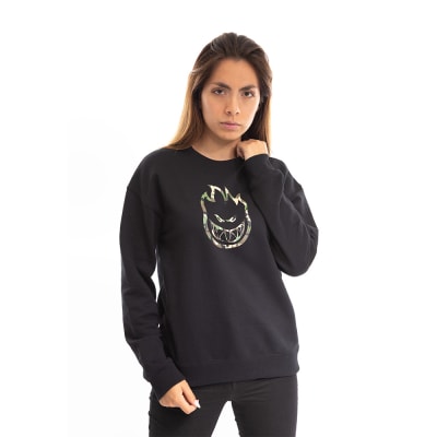 SPITFIRE- Polerón Cuello Redondo Mujer Spitfire 360 Negro 20231