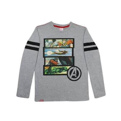 Tbc-Polera M/L Semi Básica Teeno Comics Líneas Marvel 804526reg2