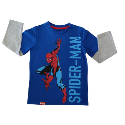 Tbc-Polera M/L Básica Niño Amazing Spiderman 804847eco Azul1